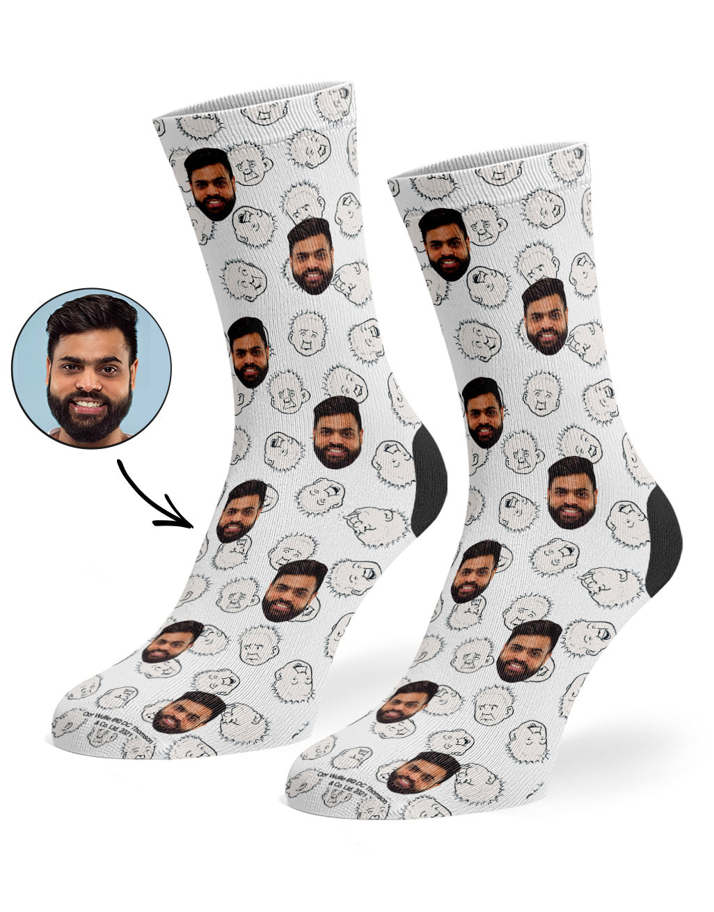 Oor Wullie Pattern Photo Socks