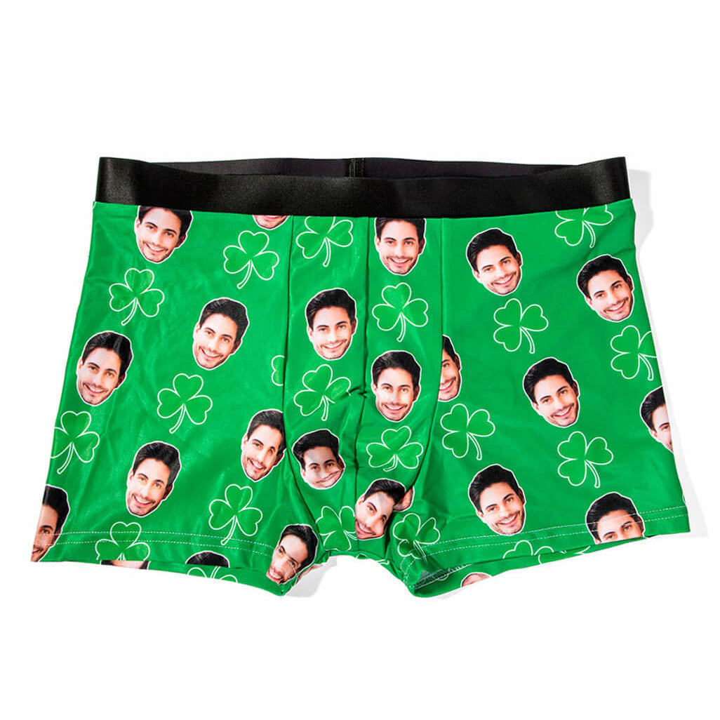 Shamrock Face Boxers | St Patrick's Day Boxer Shorts
