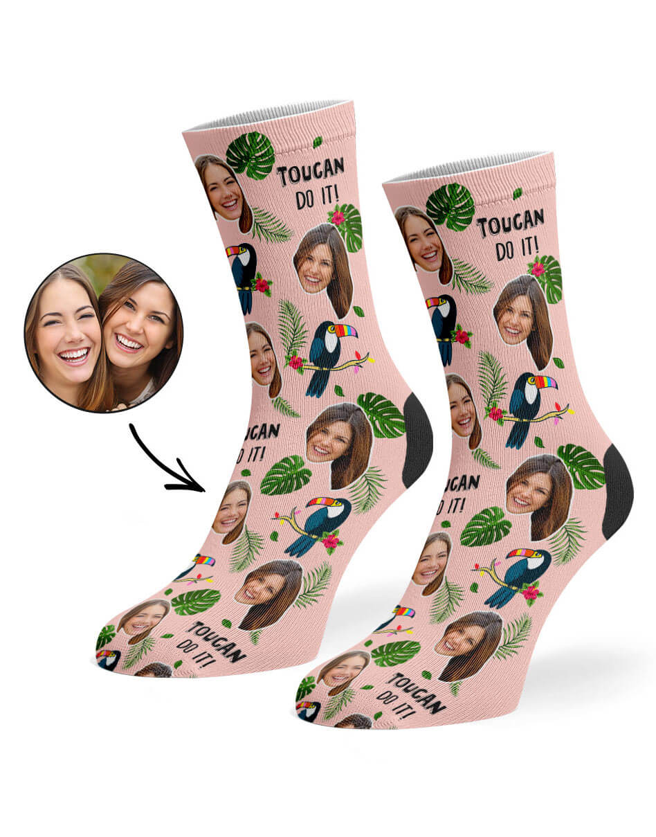 Toucan Do It! Socks With Photo On