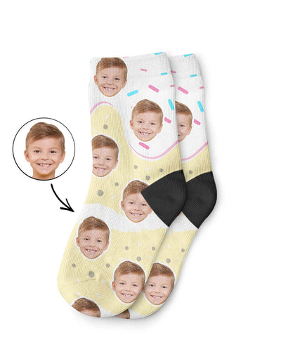 Personalised Birthday Cake Kids Socks