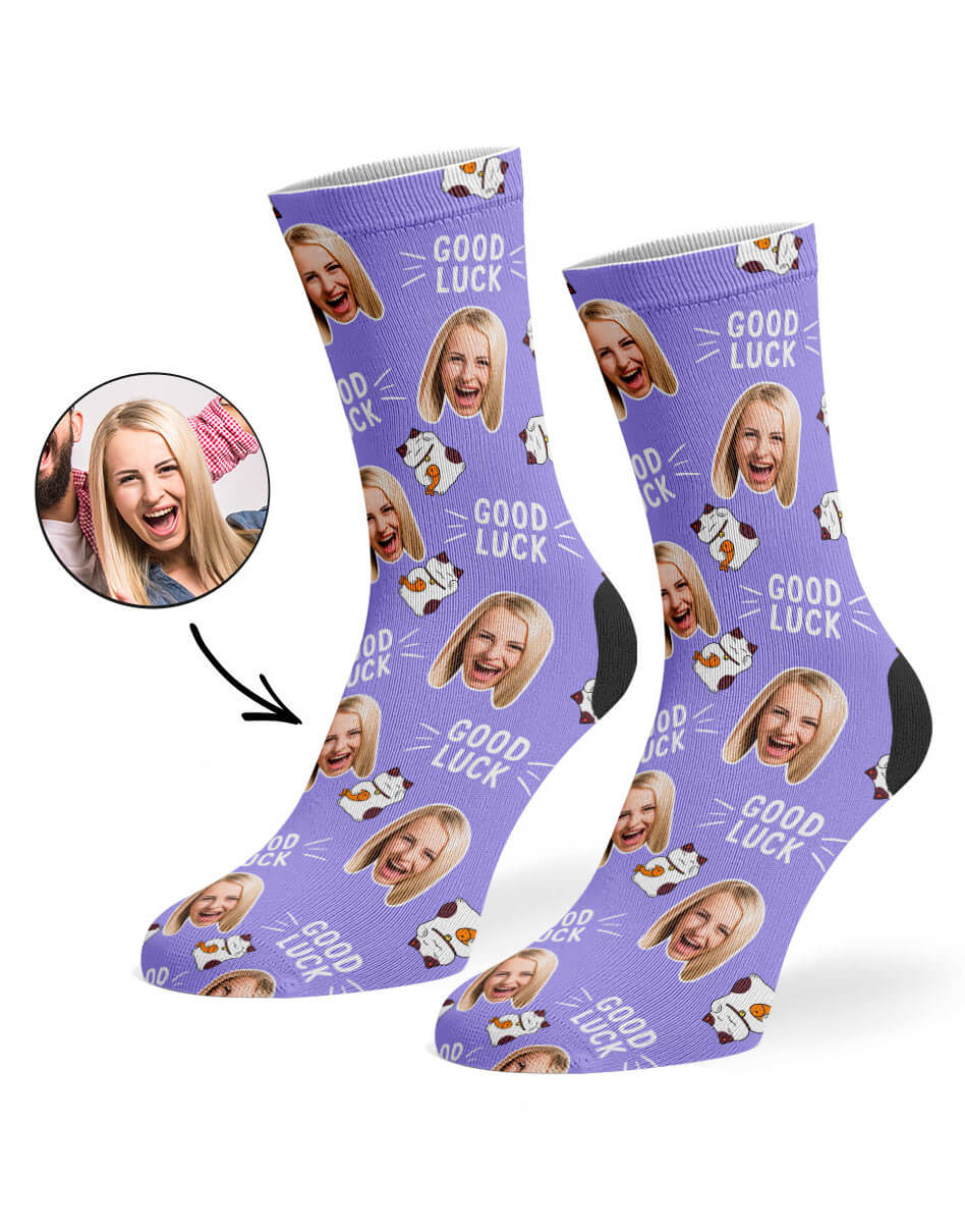 Good Luck Socks With Face On