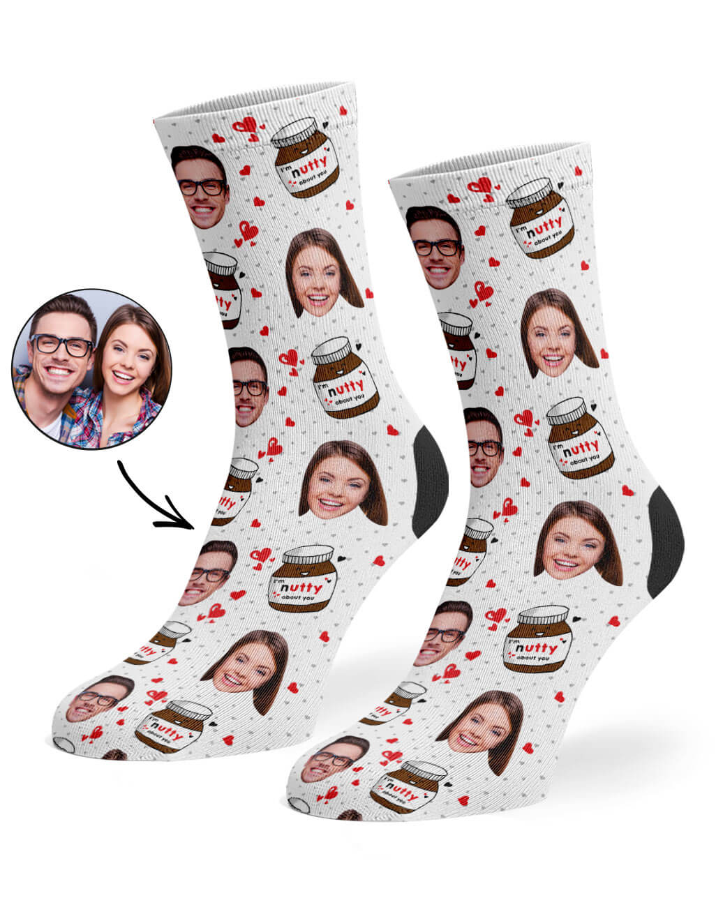 Nutty About You Socks With Photos On