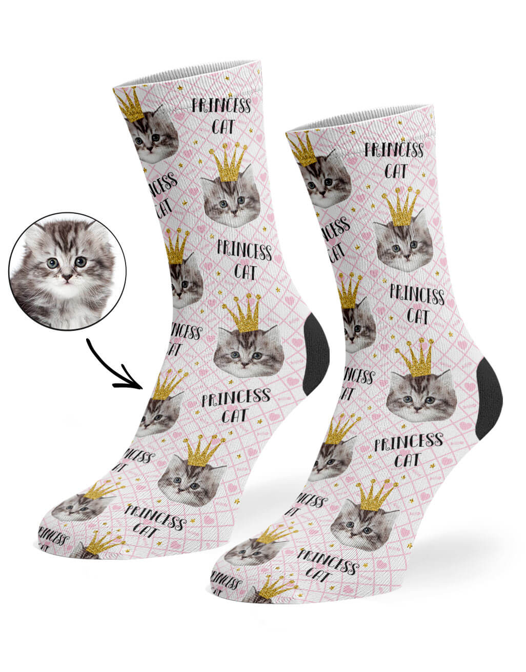 Princess Cat White Socks