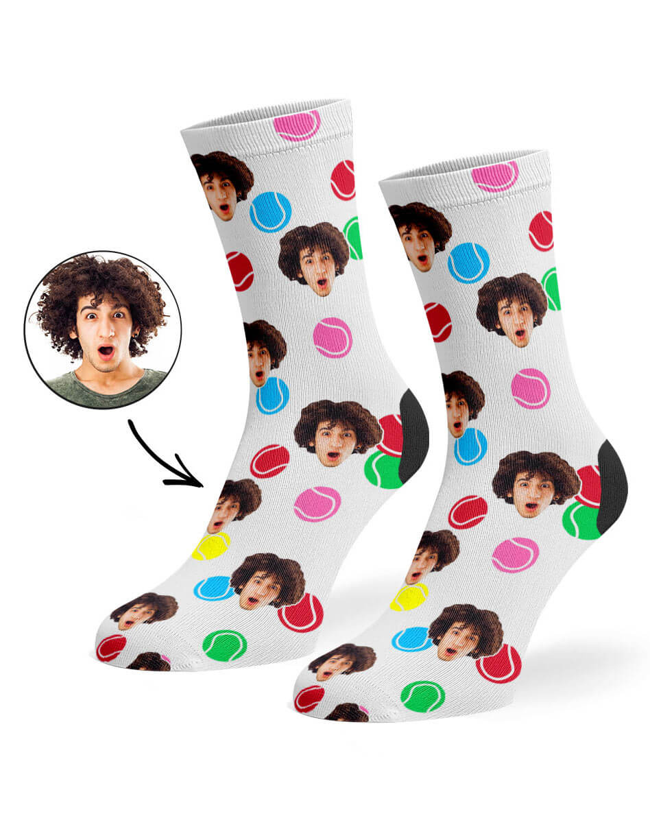 Colourful Tennis Socks With Photo On