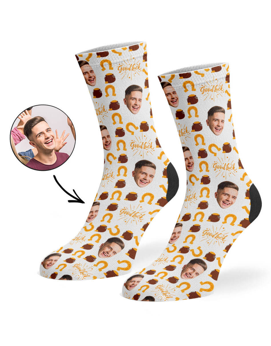 Lucky Horseshoe Face Socks