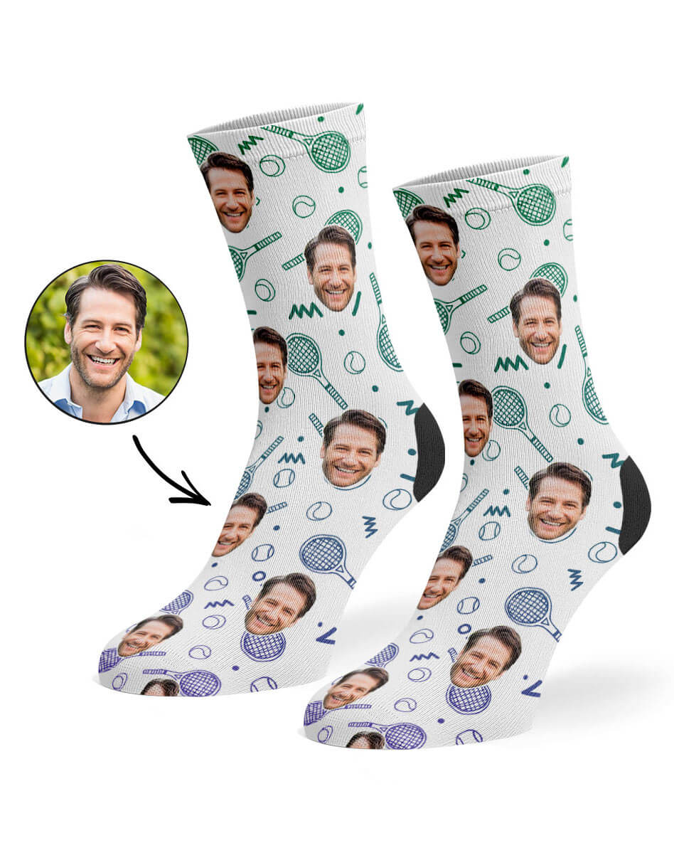 Custom photo Neon Tennis Socks