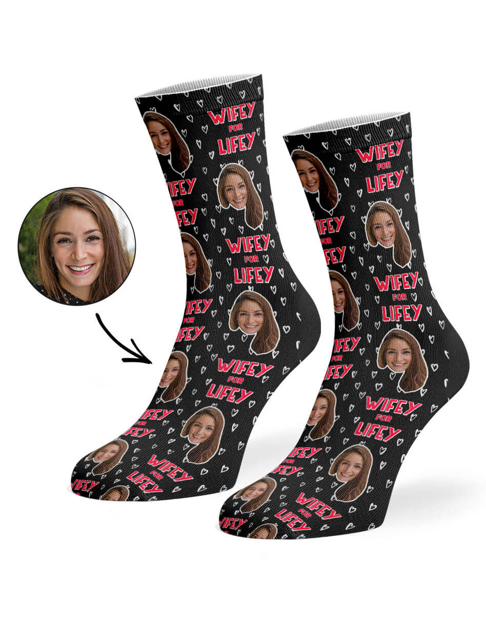 Wifey For Lifey Photo Socks