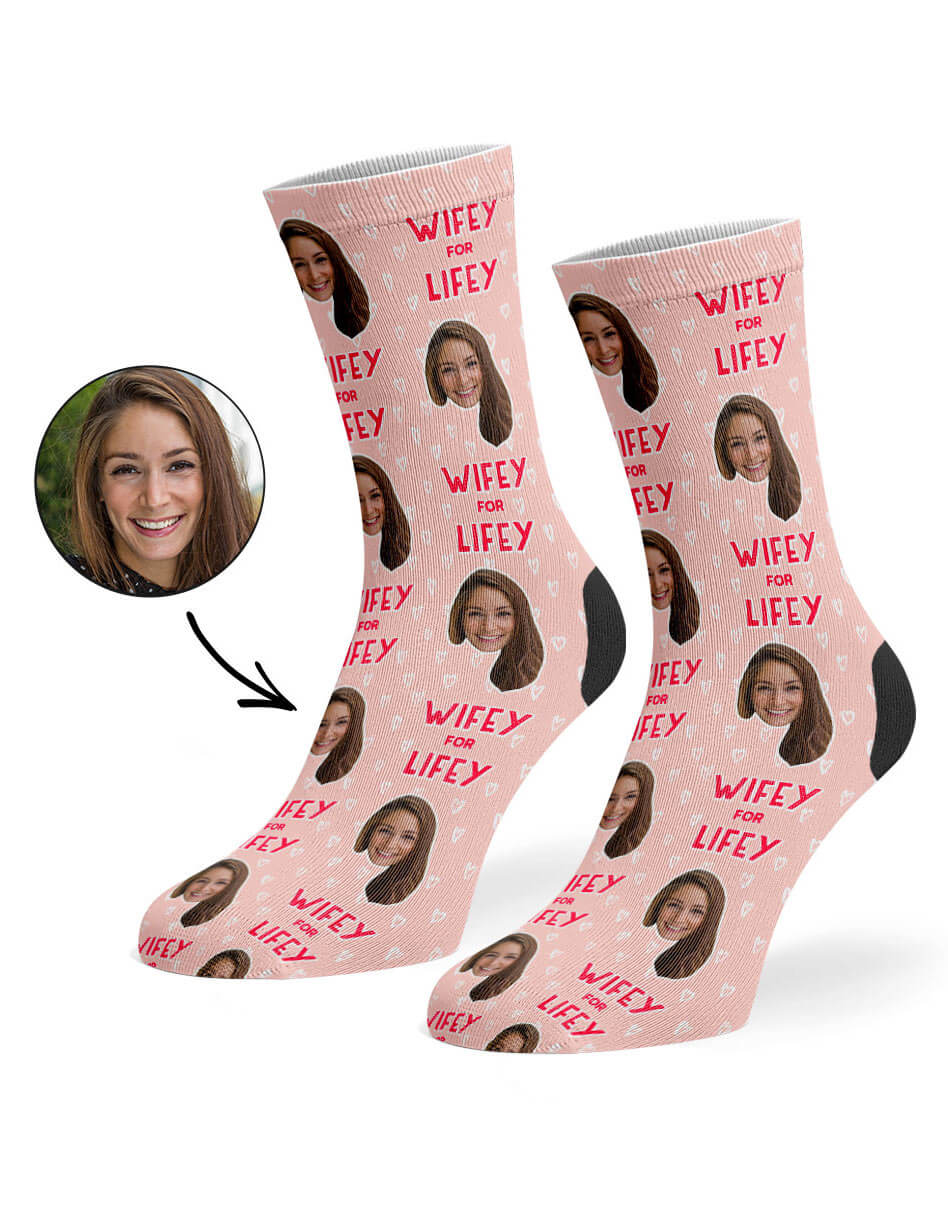 Wifey For Lifey Socks With Faces On
