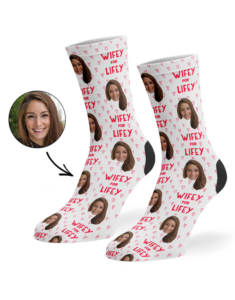 Wifey For Lifey Socks With Photos On