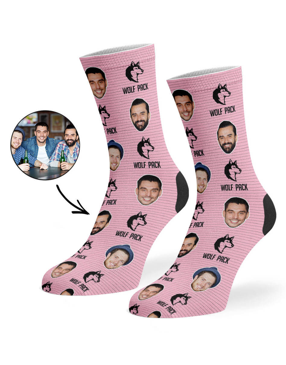 Wolf Pack Face Socks