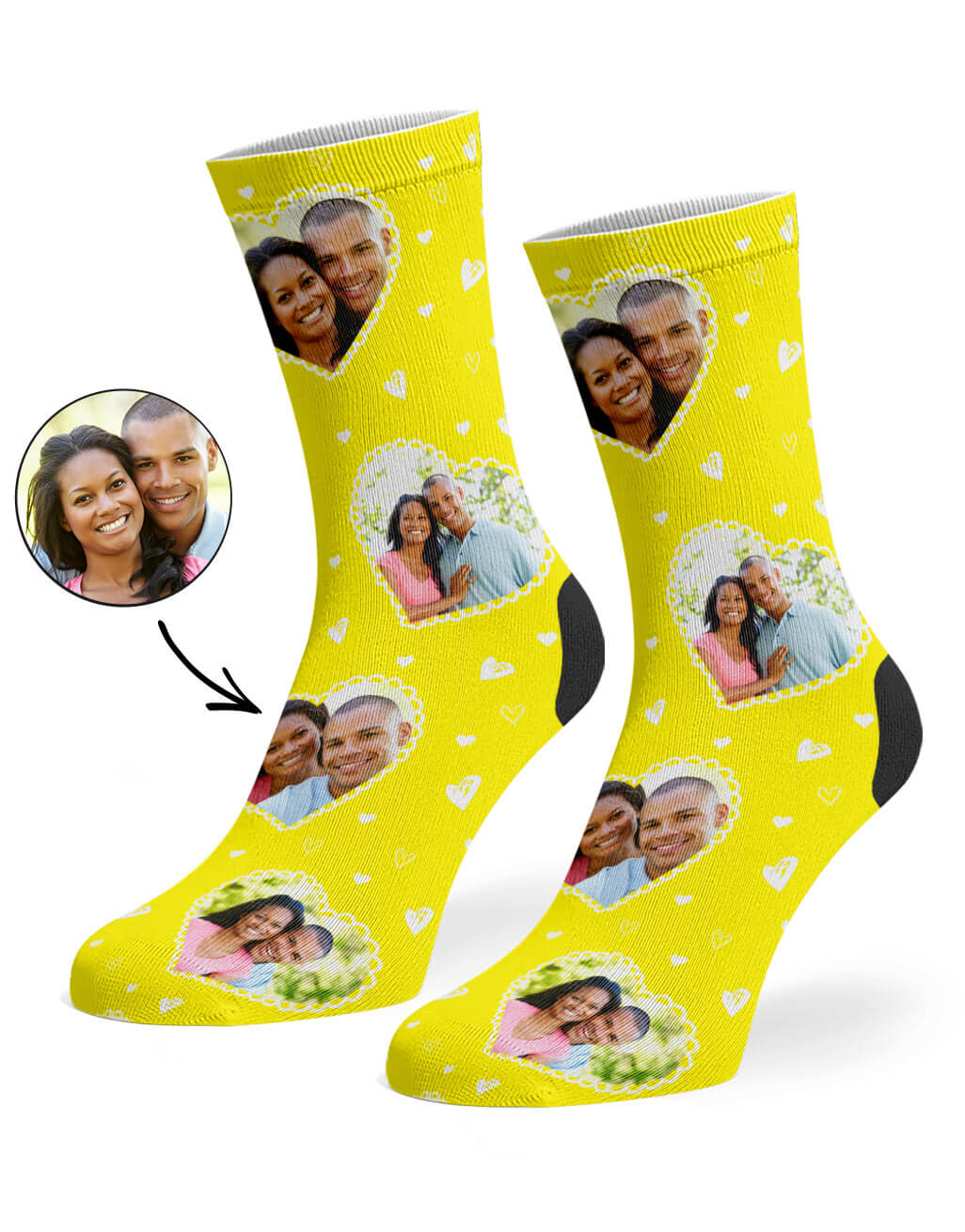 Cute Heart Collage Socks Gift