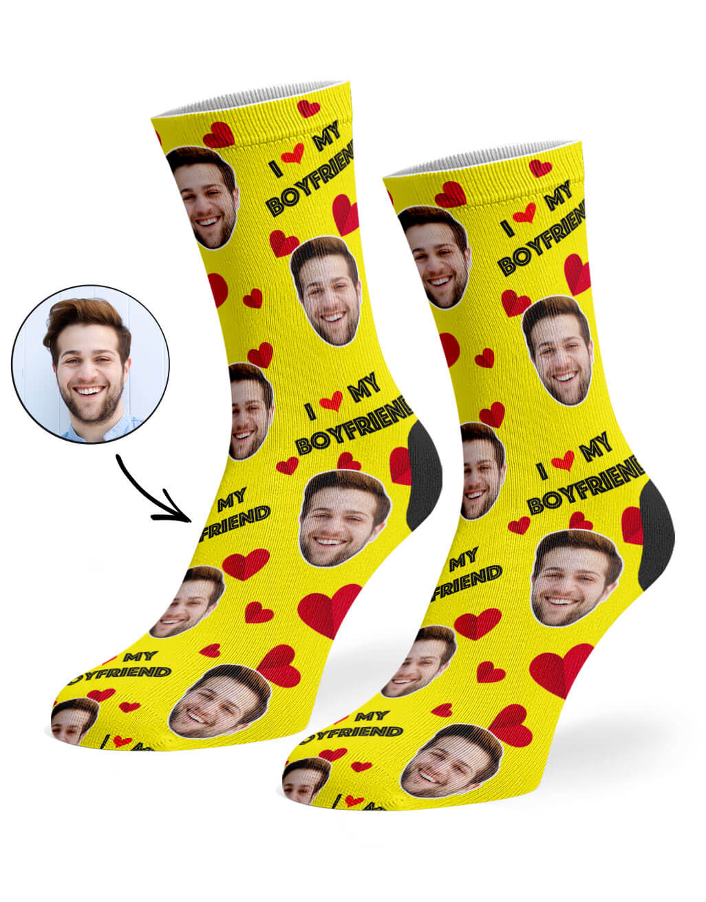 I Love My Boyfriend Socks