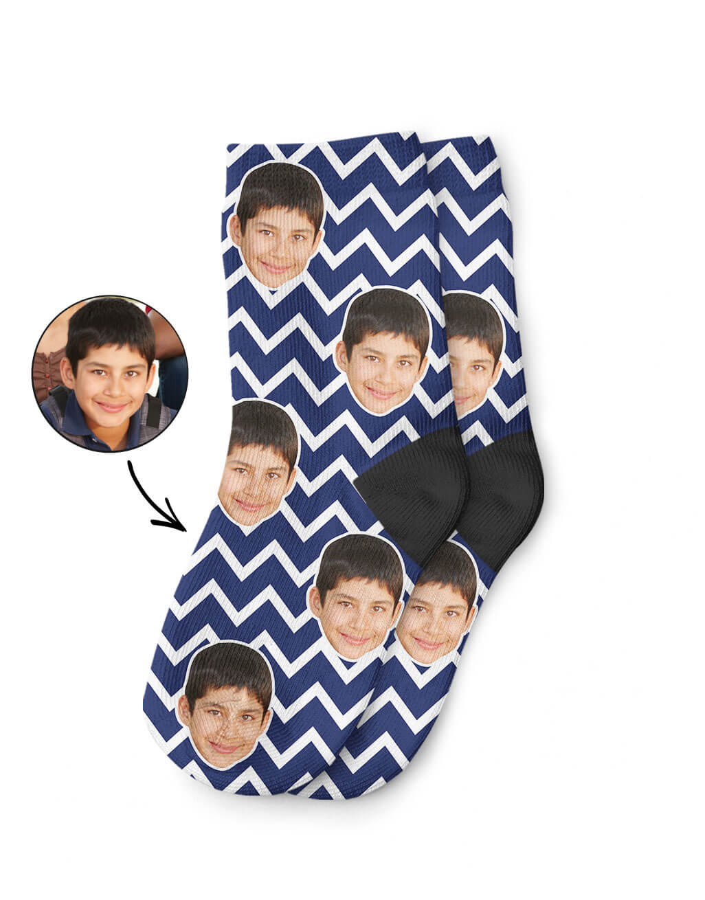 Personalised Zig Zag Children's Socks