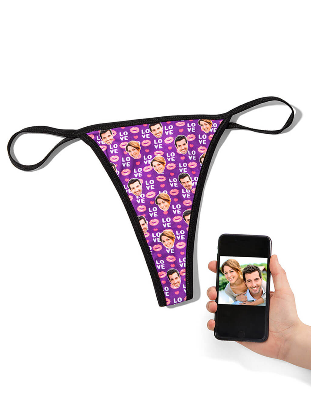 Love Lips Face Thong