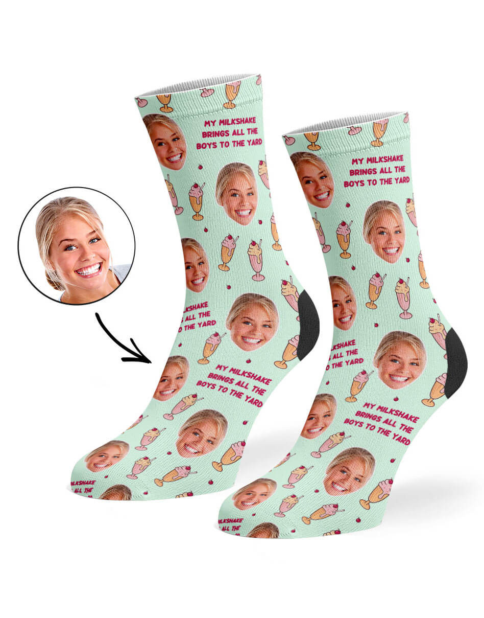 Milkshake To The Yard Photo Socks